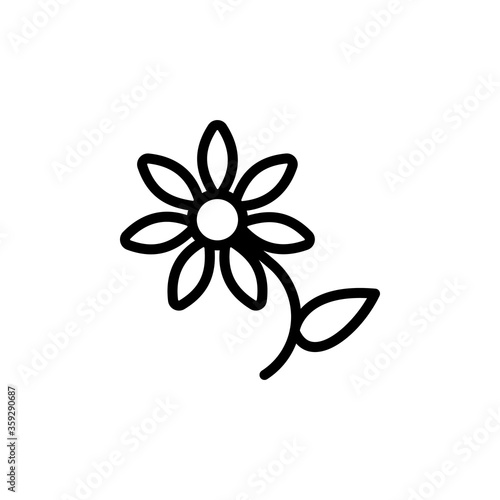 Asteraceae flower icon. Simple line, outline vector elements of botanicals icons for ui and ux, website or mobile application