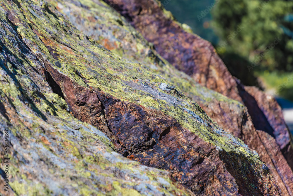 Fototapeta premium Felsen mit Flechtenstruktur
