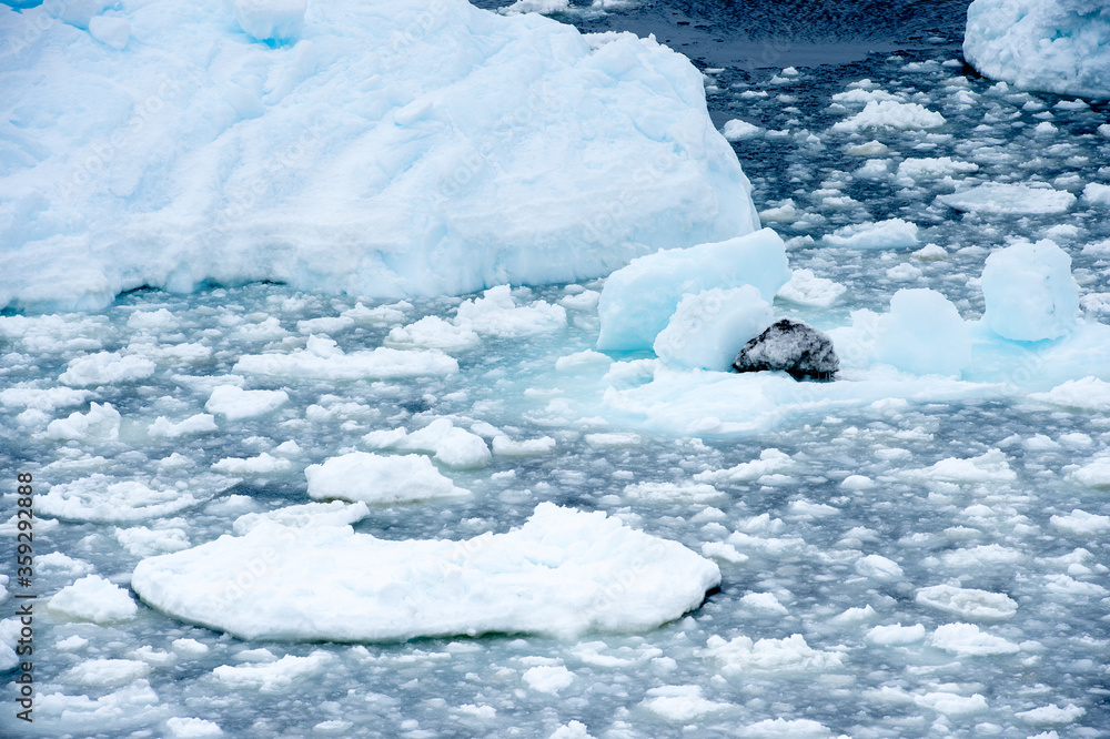 Landcape of the ice formations of Antarctica Landcape of the ice formations of Antarctica