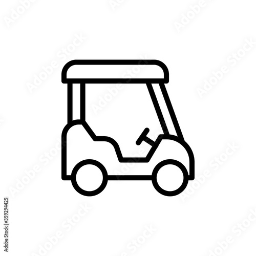 Golf cart concept line icon. Simple element illustration. Golf cart concept outline symbol design from golf set. Can be used for web and mobile