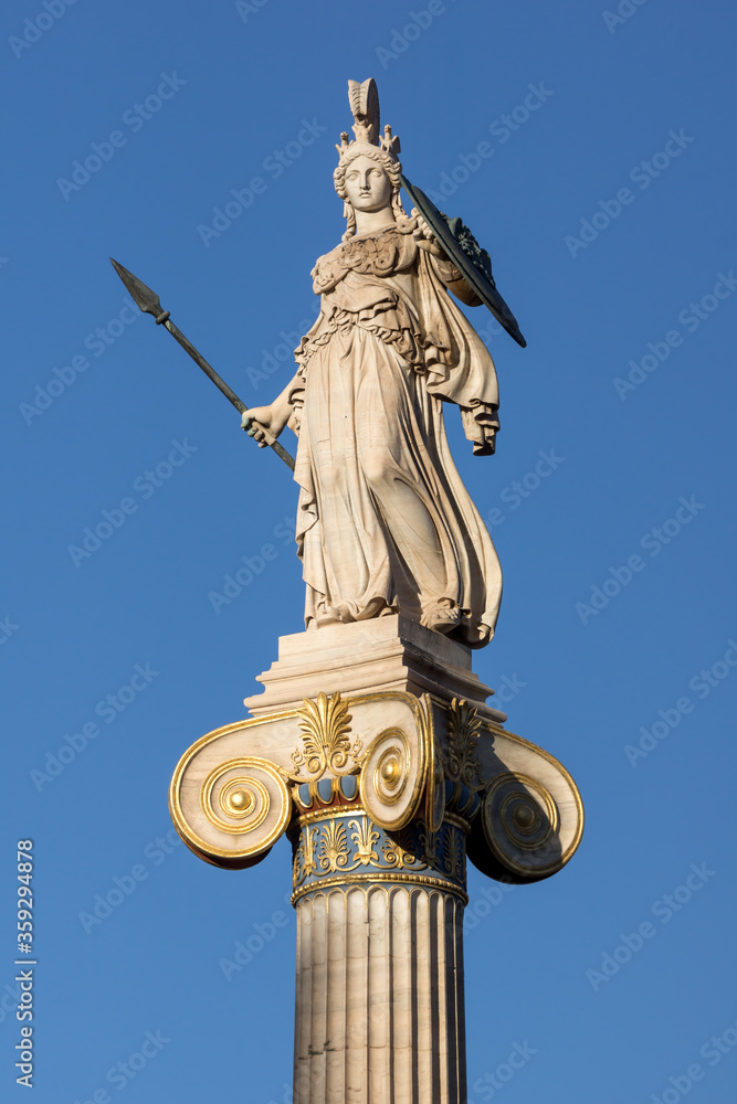 Athena statue in front of Academy of Athens, Greece Athena statue in front of Academy of Athens, Greece