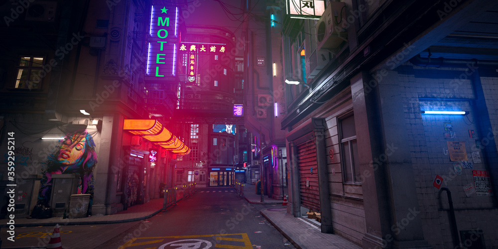 Cyberpunk Street Stock Photos, Images and Backgrounds for Free