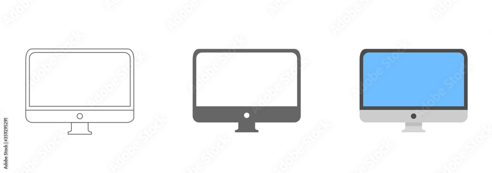 Monitor vector icon. Monitor for watching videos. Monitor screen for watching movies icon Monitor vector icon. Monitor for watching videos. Monitor screen for watching movies icon