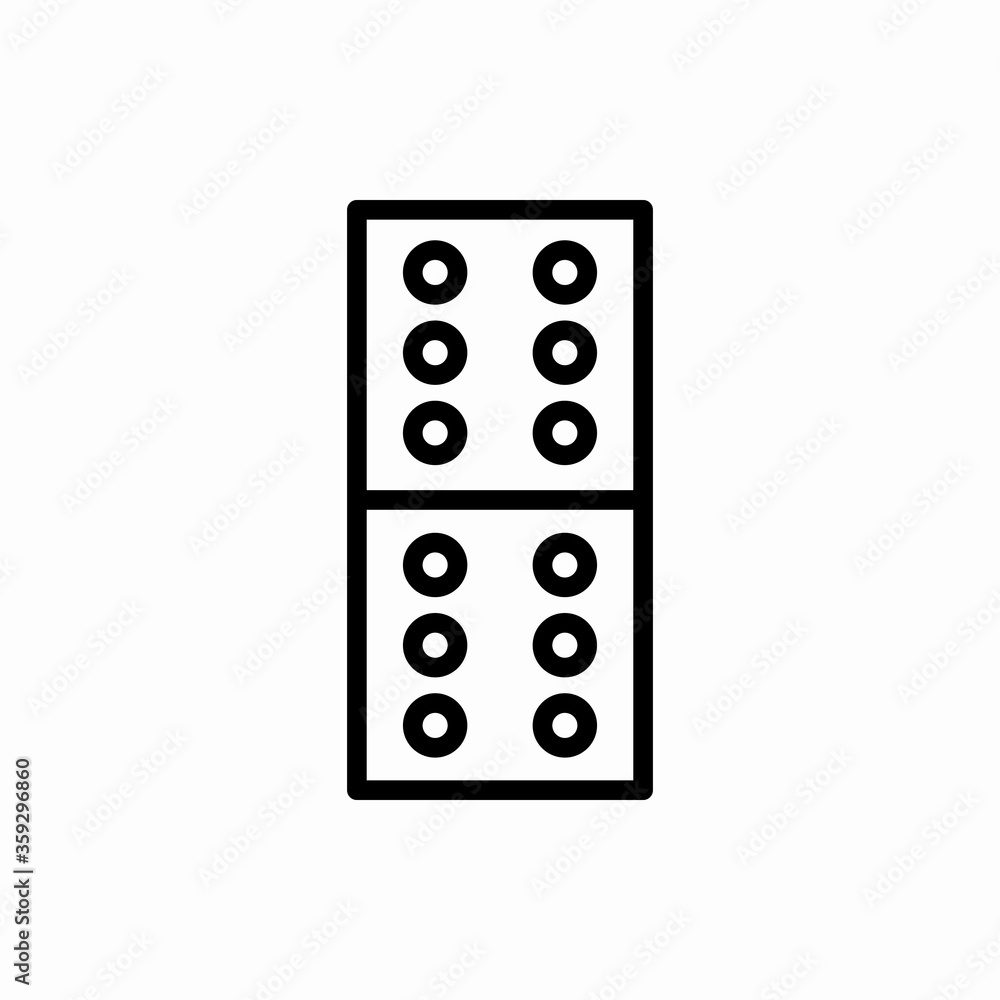 Outline domino icon.Domino vector illustration. Symbol for web and mobile Outline domino icon.Domino vector illustration. Symbol for web and mobile