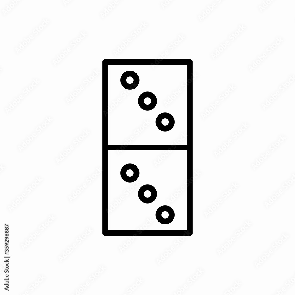 Outline domino icon.Domino vector illustration. Symbol for web and mobile Outline domino icon.Domino vector illustration. Symbol for web and mobile