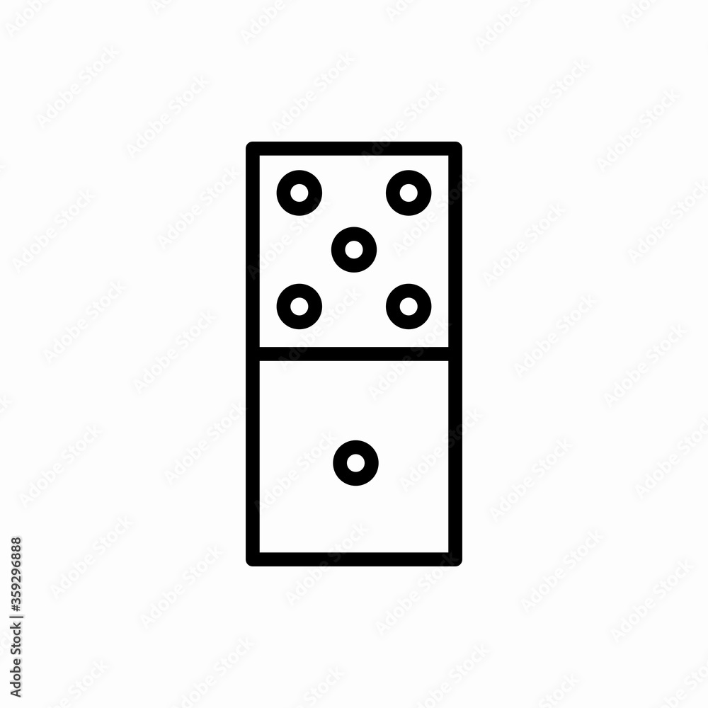 Outline domino icon.Domino vector illustration. Symbol for web and mobile Outline domino icon.Domino vector illustration. Symbol for web and mobile