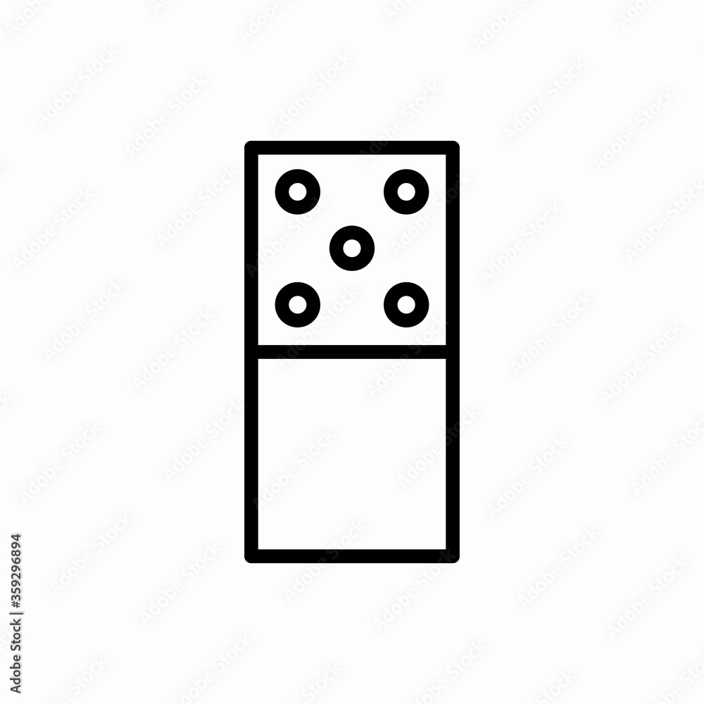 Outline domino icon.Domino vector illustration. Symbol for web and mobile Outline domino icon.Domino vector illustration. Symbol for web and mobile