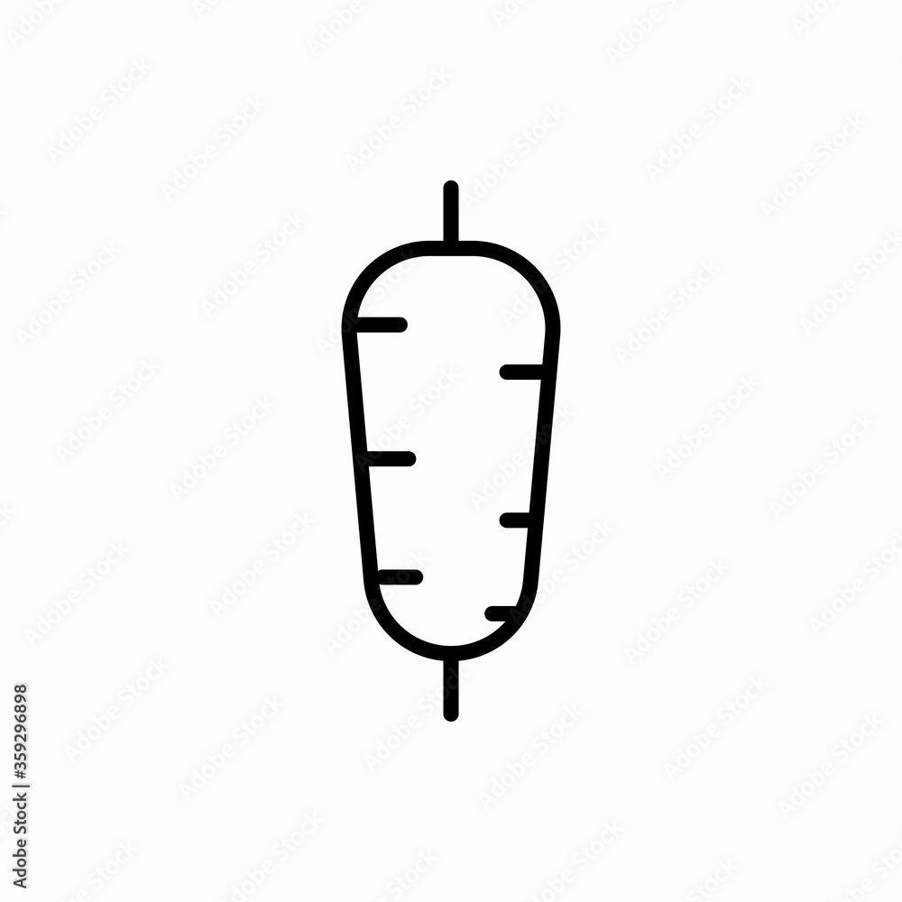 Outline doner food icon.Doner food vector illustration. Symbol for web and mobile Outline doner food icon.Doner food vector illustration. Symbol for web and mobile
