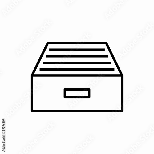 Outline document box icon.Document box vector illustration. Symbol for web and mobile
