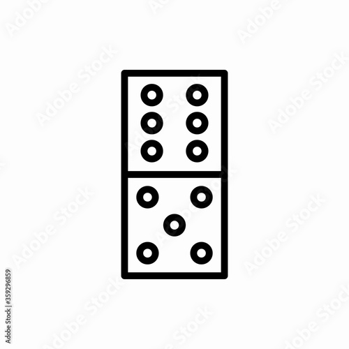 Outline domino icon.Domino vector illustration. Symbol for web and mobile