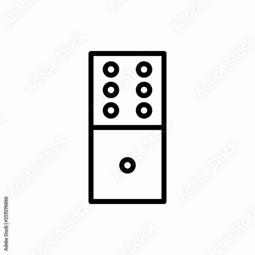 Outline domino icon.Domino vector illustration. Symbol for web and mobile