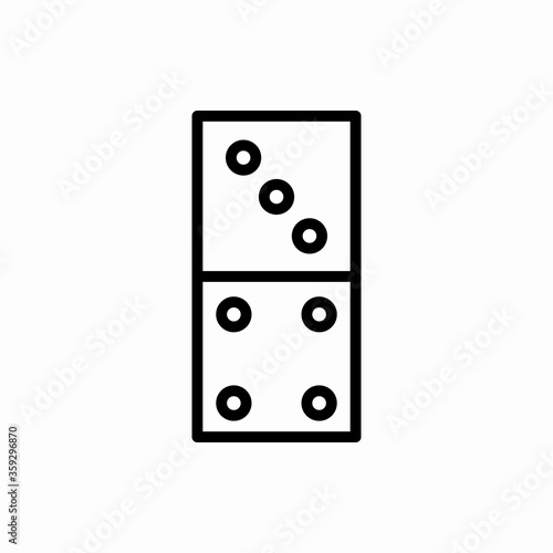 Outline domino icon.Domino vector illustration. Symbol for web and mobile