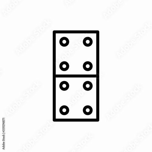 Outline domino icon.Domino vector illustration. Symbol for web and mobile