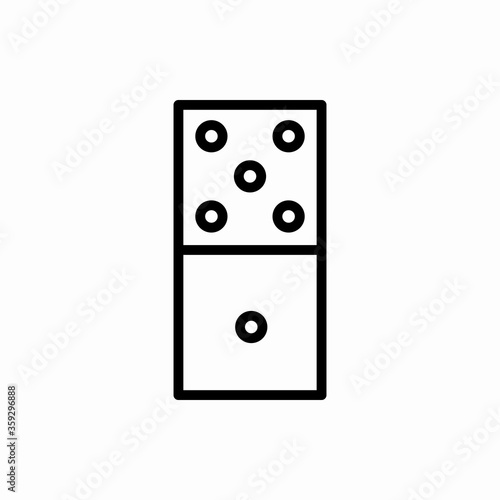 Outline domino icon.Domino vector illustration. Symbol for web and mobile