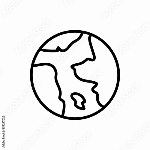 Outline earth icon.Earth vector illustration. Symbol for web and mobile