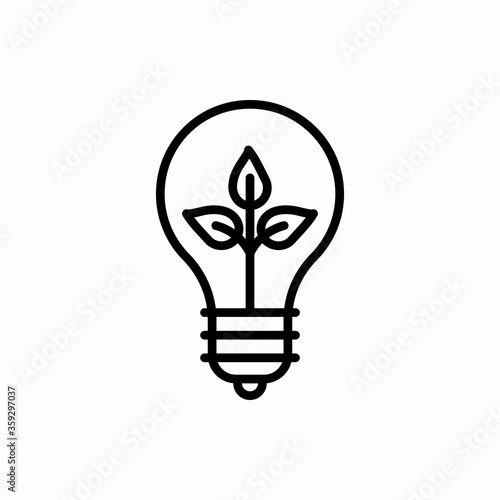 Outline eco lamp icon.Eco lamp vector illustration. Symbol for web and mobile