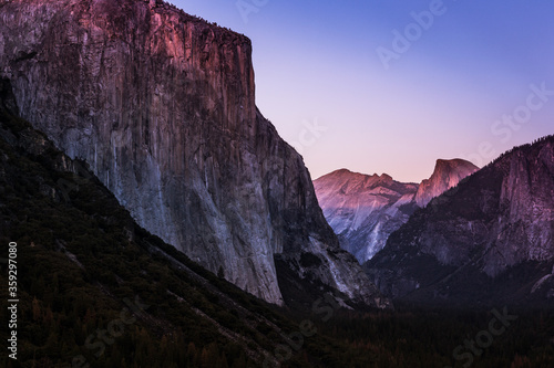 Twilight on Yosemite Valley, Yosemite National Park, California