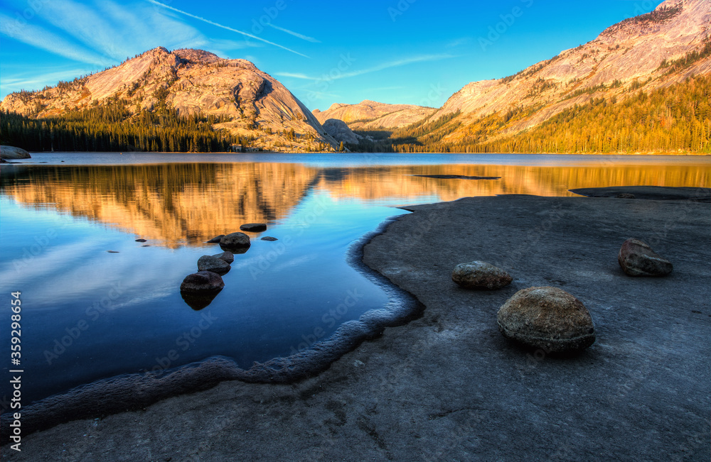 Fototapeta premium Reflections on Tenaya Lake, Yosemite National Park, California