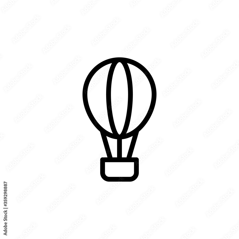 Air balloon concept line icon. Simple element illustration. Air balloon concept outline symbol design from Italy set. Can be used for web and mobile Air balloon concept line icon. Simple element illustration. Air balloon concept outline symbol design from Italy set. Can be used for web and mobile
