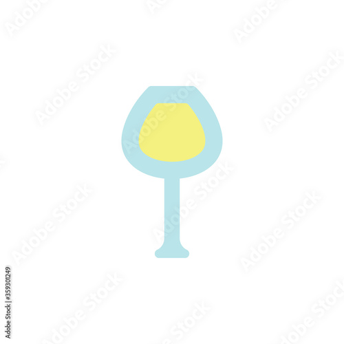 Red wine glass colored icon. Simple colored element illustration. Red wine glass concept symbol design from Bar set. Can be used for web and mobile