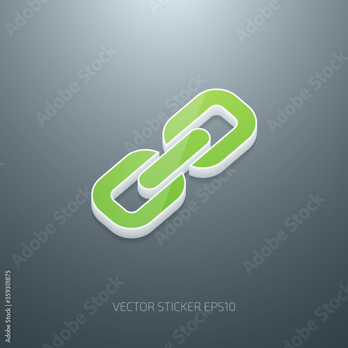 vector 3d chain link icon