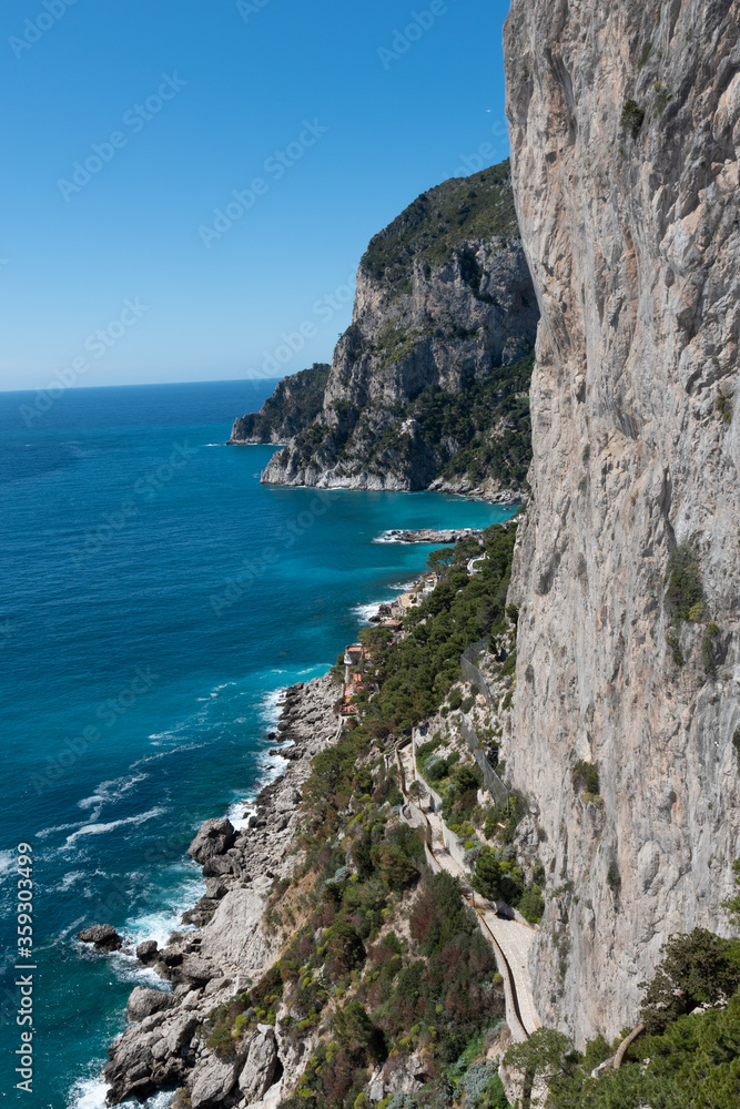 Coastline of the Isle of Capri, Italy
