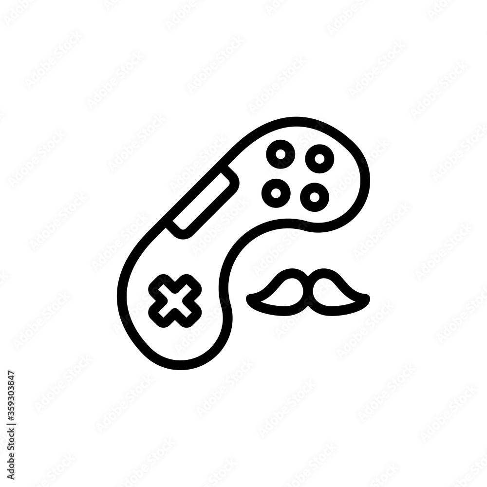 Joystick icon. Simple line, outline vector elements of cultural activities icons for ui and ux, website or mobile application Joystick icon. Simple line, outline vector elements of cultural activities icons for ui and ux, website or mobile application