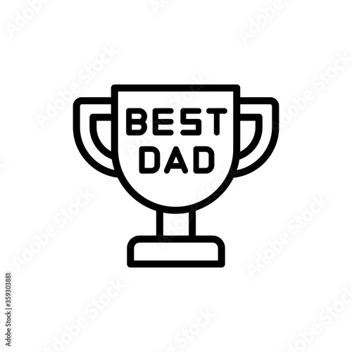 Trophy, Best Dad icon. Simple line, outline vector elements of cultural activities icons for ui and ux, website or mobile application © rashadaliyev