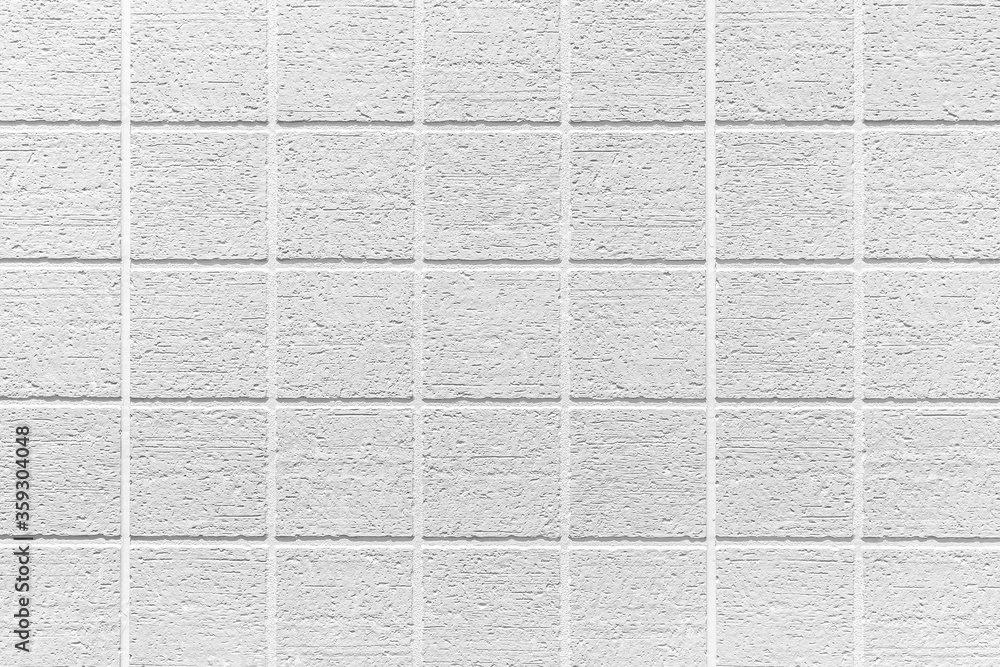 Fototapeta premium White brick wall texture and seamless background. Brickwork or stonework flooring interior rock old pattern