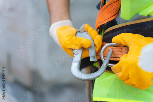 Fototapeta Fall Protection Systems; full harness type safety belt