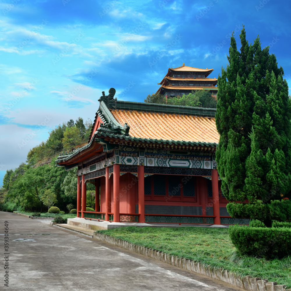 Hengdian City of Film and Television, Panorama of Beijing Forbidden City in Zhejiang Province, China Hengdian City of Film and Television, Panorama of Beijing Forbidden City in Zhejiang Province, China