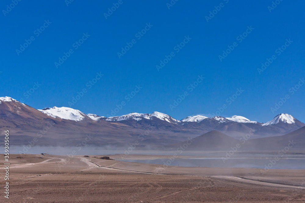 White lake, Altiplano Lakes, Bolivia, South America