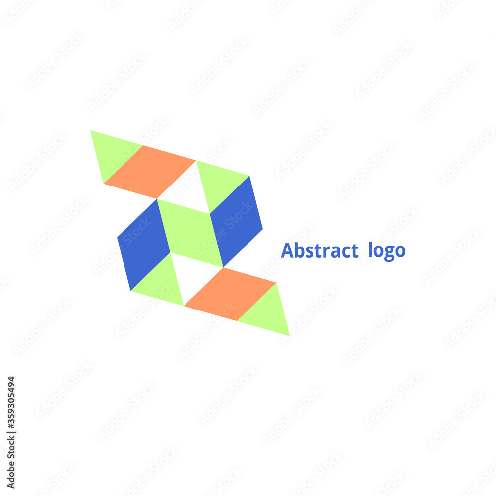 abstract geometric logo on a white background abstract geometric logo on a white background