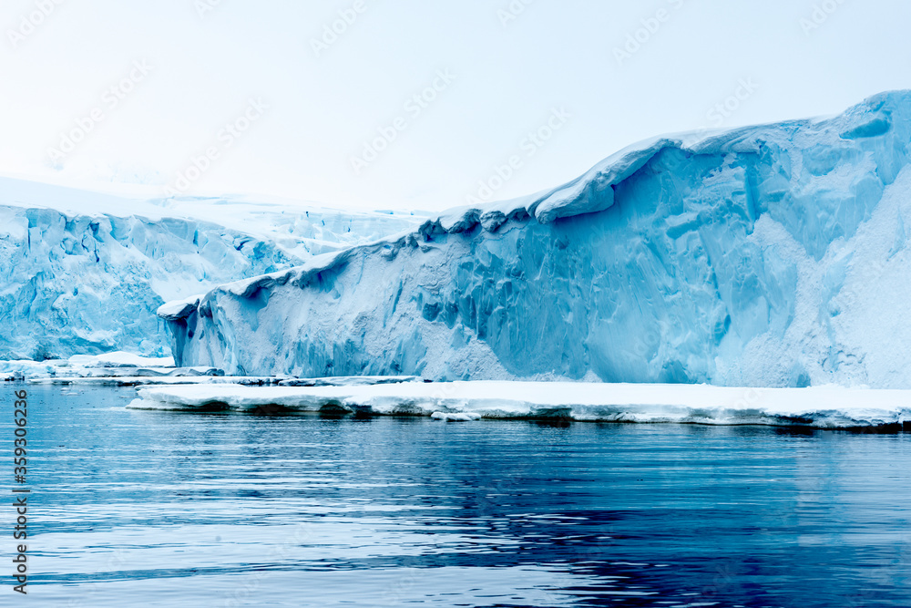 Beautiful view of the ice of Antarctica