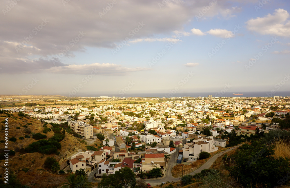 panoramic view of a medittearanean town