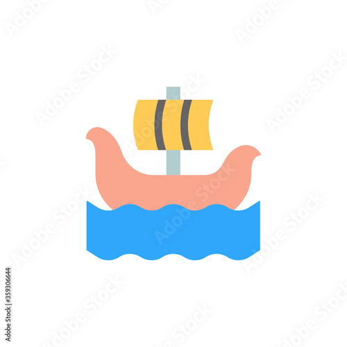 Viking, ship, ocean icon. Simple color vector elements of saving marine icons for ui and ux, website or mobile application