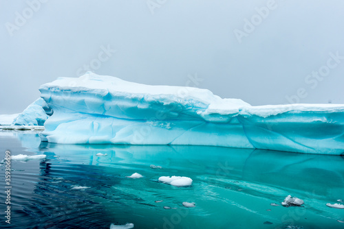 Beautiful view of the ice of Antarctica