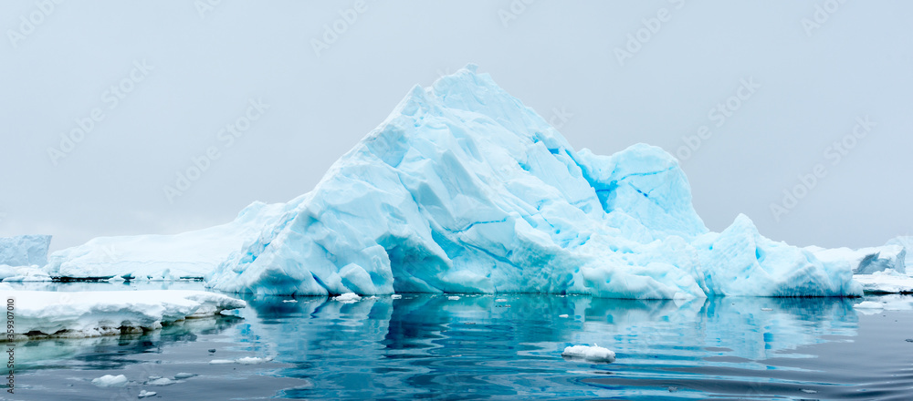 Beautiful view of the ice of Antarctica