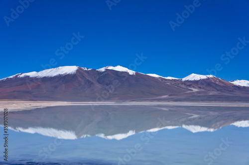 Green lake. Altiplano Lakes, Bolivia, South America