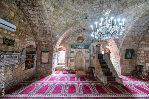 Prayer hall in Sultan Abdul Majid old mosque in Byblos, Lebanon, one of the oldest city in the world photo