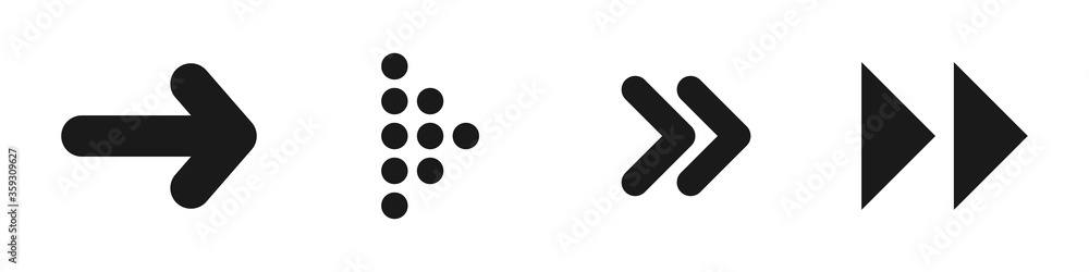 Arrow icons set vector illustration. Arrows vector collection Arrow icons set vector illustration. Arrows vector collection