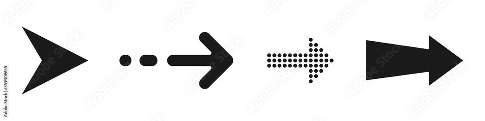 Arrow icons set vector illustration. Arrows vector collection Arrow icons set vector illustration. Arrows vector collection