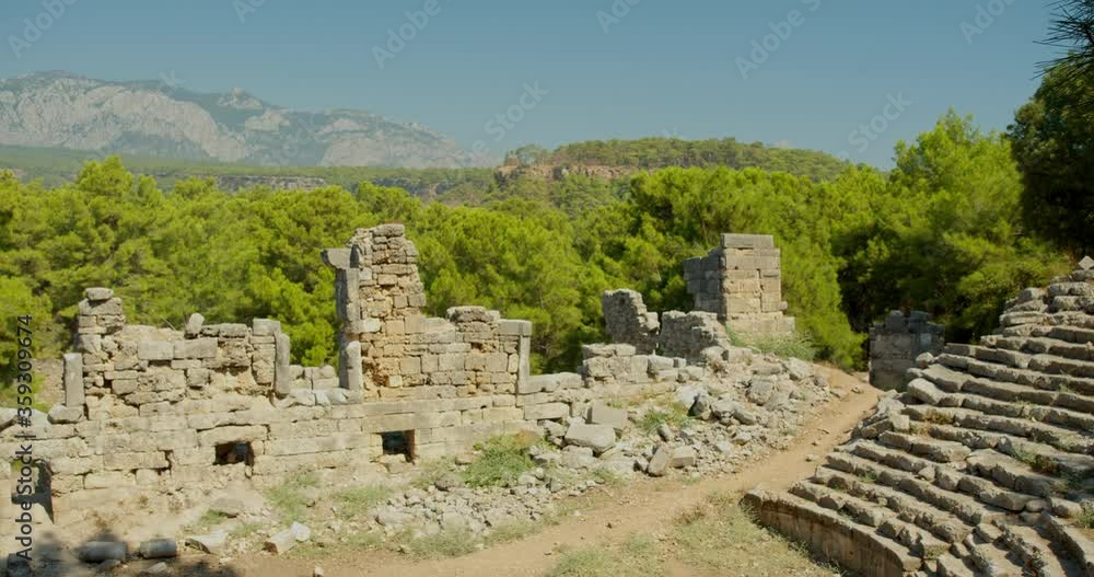 An amphitheater in the ancient Roman city of Phaselis. An amphitheater in the ancient Roman city of Phaselis.