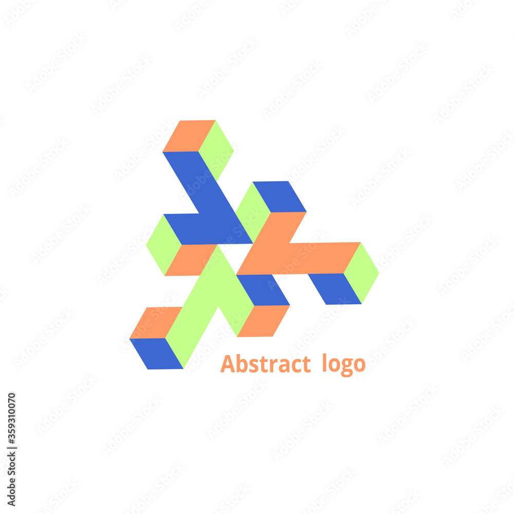 abstract geometric logo on a white background abstract geometric logo on a white background