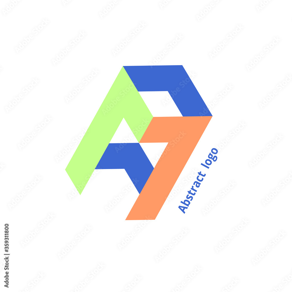 abstract geometric logo on a white background abstract geometric logo on a white background