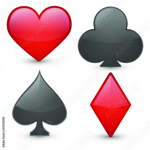 Poker Game Emoji Icon Object Symbol Gradient Vector Art Design Cartoon Isolated Background