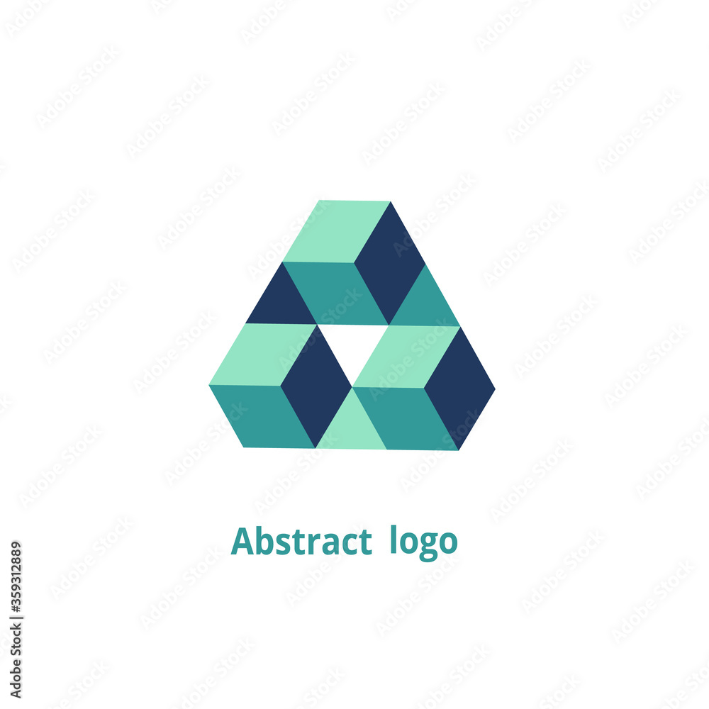 abstract geometric logo on a white background abstract geometric logo on a white background