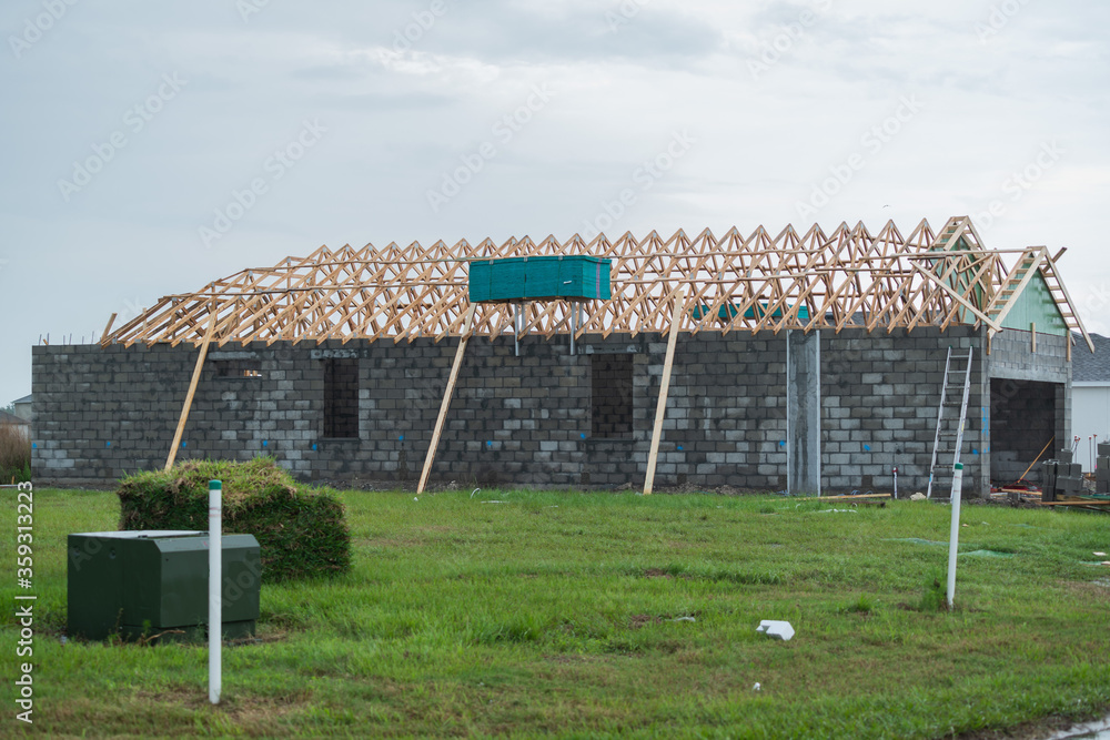 New home construction in west-central Florida from foundations, blockwork, framing, electrical, plumbing, HVAC, and setting trusses.