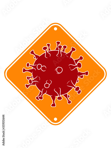 Erkältung Warnung Achtung Virus Keim Bakterie Erreger