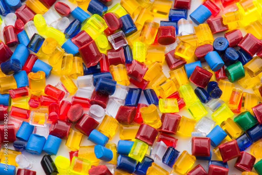 coloured plastic granulate coloured plastic granulate